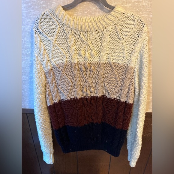 Bennington Heavy Weight Multicolored Chunky Knit Long Sleeve Sweater Size Small - Picture 8 of 8